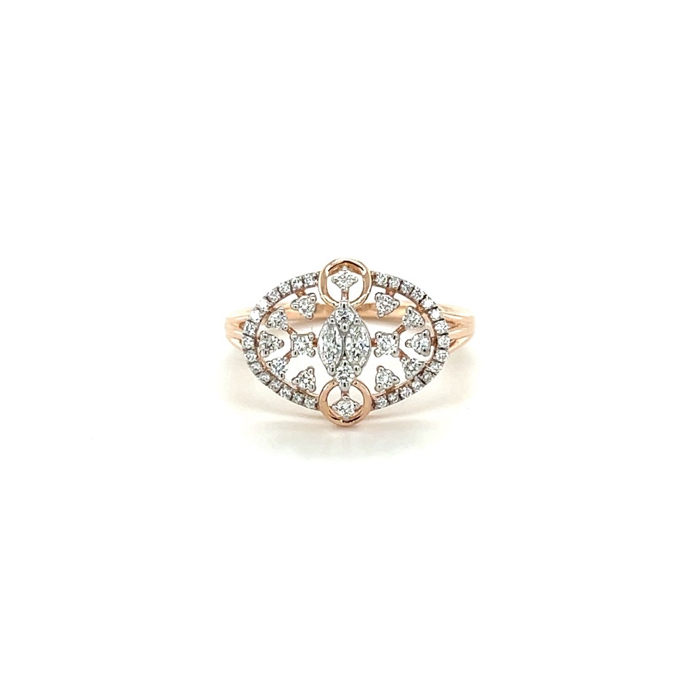 14k Rose Gold Diamond Verkrustet Ring