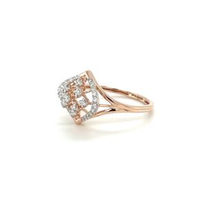 Diamond Square Halo Ring in 14k Rose Gold