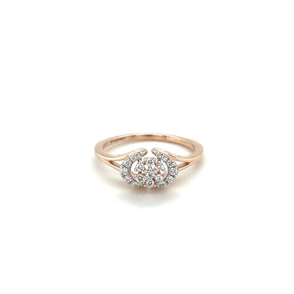 Diamond Encrusted Knot Ring in 14k Rose Gold