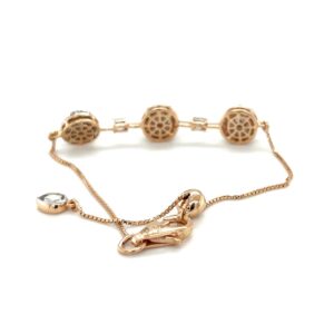 Solitaire Look Flexi Diamond Bracelet with Baguette Diamonds