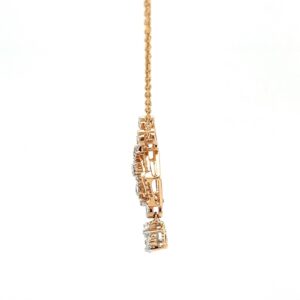 Hexagon Diamond Pendant with Cushion cut Pressure Setting