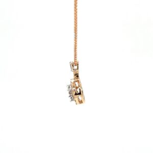 Pressure Setting Solitaire Look Eva Cut Diamond Pendant