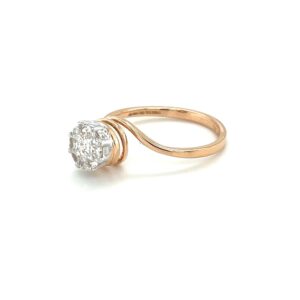 Sparkling Solitaire Diamond Engagement Ring in Eva Cut