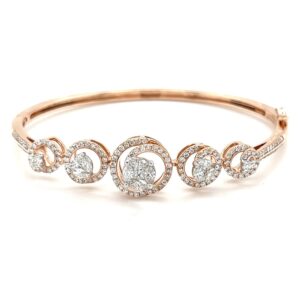 Marquise Princess Pressure Setting Solitaire Look Diamond Bracelet