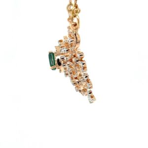 Paarambariyam Diamond Tanmaniya Mangalsutra Pendant with Green Stone