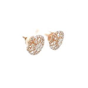 Traditional Diamond Stud Earring in 18K Rose Gold