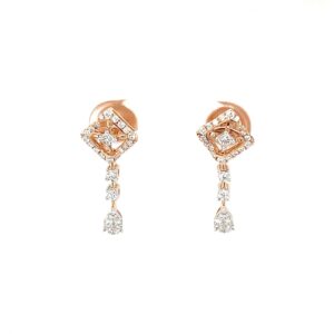 Single String Diamond Hanging Ear Tops in 0.46 carat