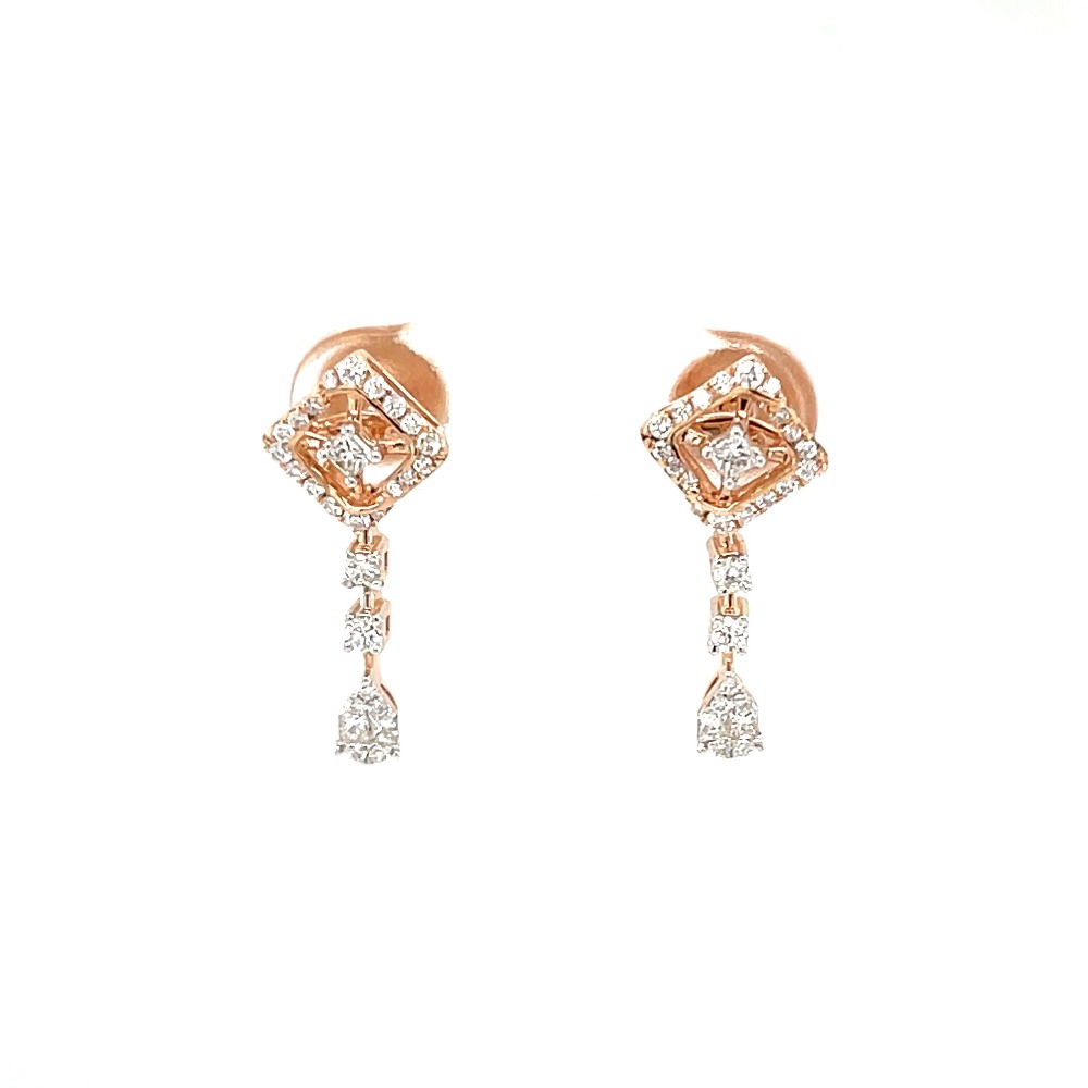 Single String Diamond Hanging Ear Tops in 0.46 carat