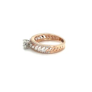Pressure Setting Solitaire Look Ring Marquise Diamonds in 0.83 ct