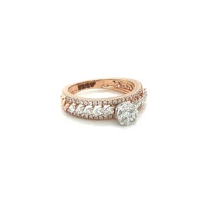 Pressure Setting Solitaire Look Ring Marquise Diamonds in 0.83 ct