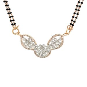 Sundara Pear & Round Diamond Tanmaniya Mangalsutra Pendant