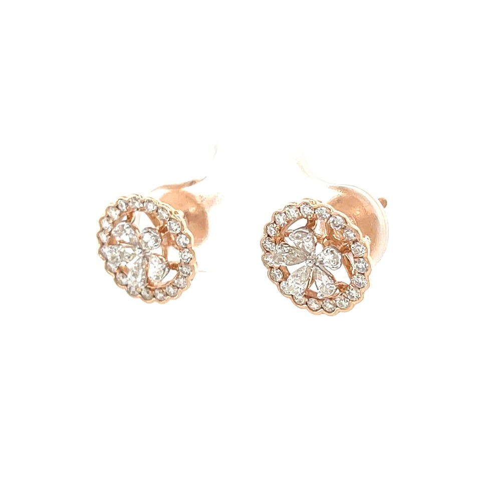 Circular Pear Diamond Stud Earring for Everyday Wear
