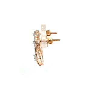 Pissara Floral Diamond Earring Hanging Studs 0.20 Cts