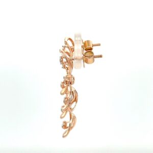 Three Layered Diamond Hanging Earring Top with Pressure Setting