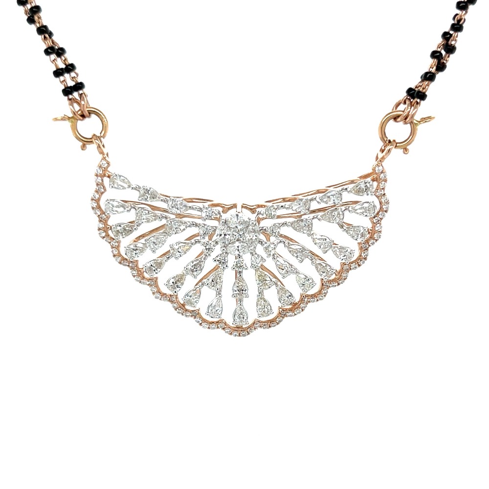 Diamond Tanmaniya Pendant with Pear Cut & Round Diamonds