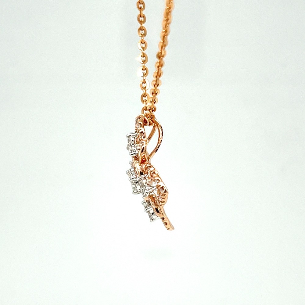 Royale Collection Diamond Pendant in 18k Rose Gold - Image 4