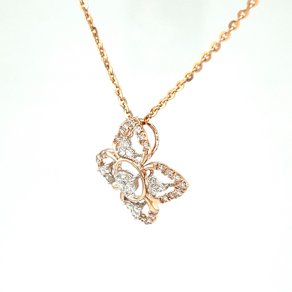 Royale Collection Diamond Pendant in 18k Rose Gold - Image 3