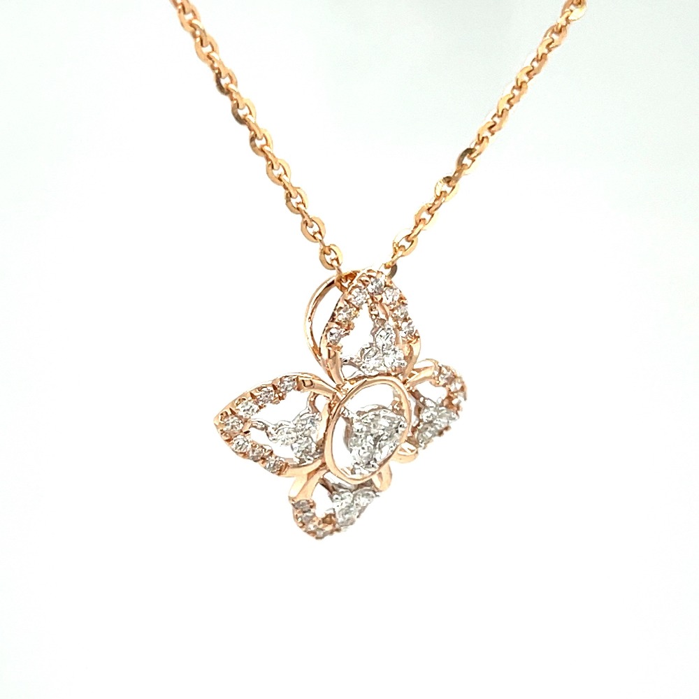 Royale Collection Diamond Pendant in 18k Rose Gold - Image 2