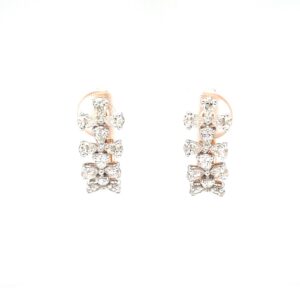 Royale Collection Fancy Diamond Studded Bali Hoop Earrings