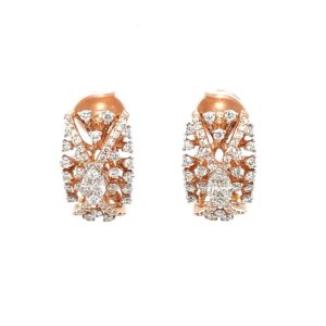 Special Occasion Diamond Hoop Stud Earring by Royale Diamonds