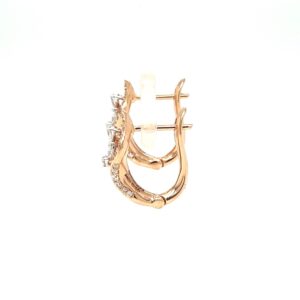 Bud Diamond Hoop Bali Earring by Royale Diamonds
