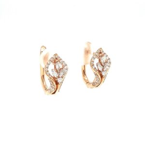 Bud Diamond Hoop Bali Earring by Royale Diamonds