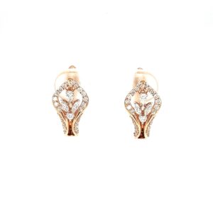 Bud Diamond Hoop Bali Earring by Royale Diamonds