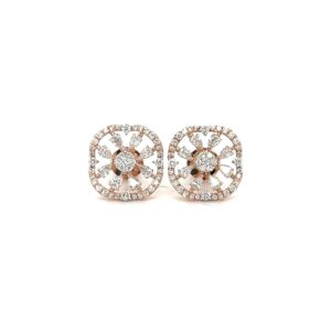 Lalita Diamond Stud Earring in Rose Gold