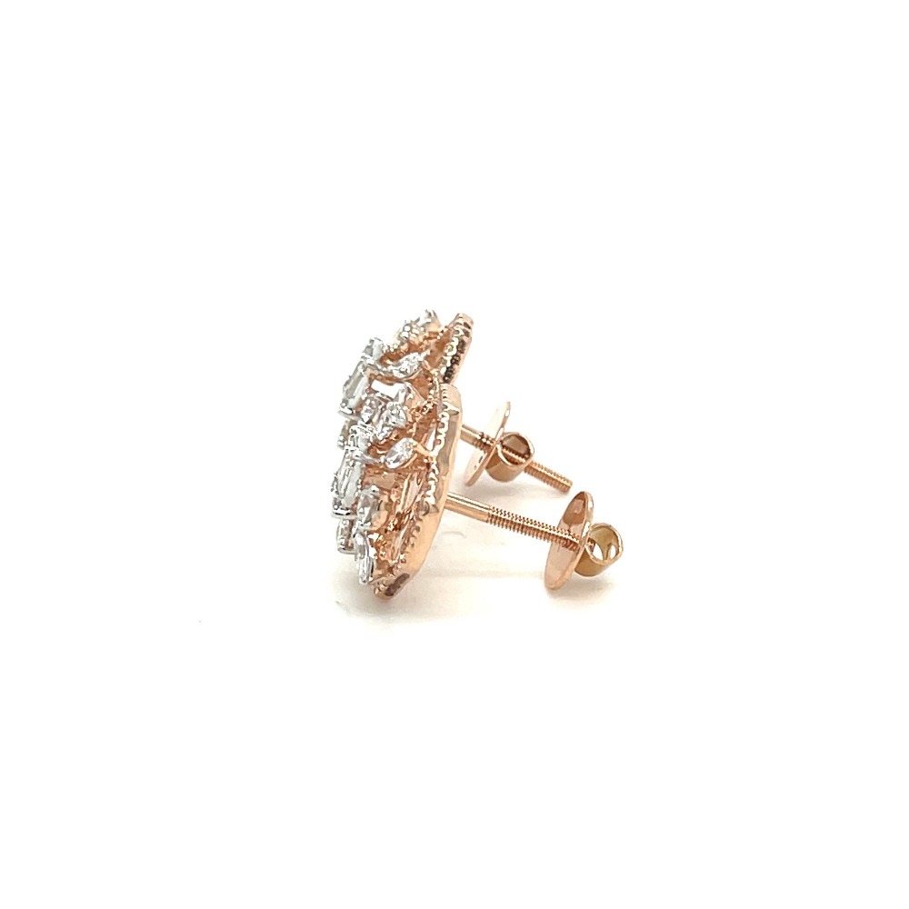Latika Diamond Stud Earring with Fancy Shaped Diamonds