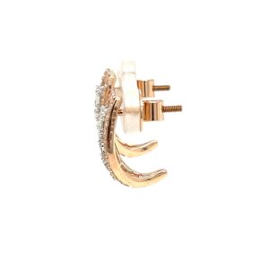 Elena Diamond Half Hoop Earring with Baguettes
