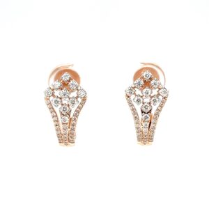 Leena Diamond Hoop Earring in VVS Quality Diamonds
