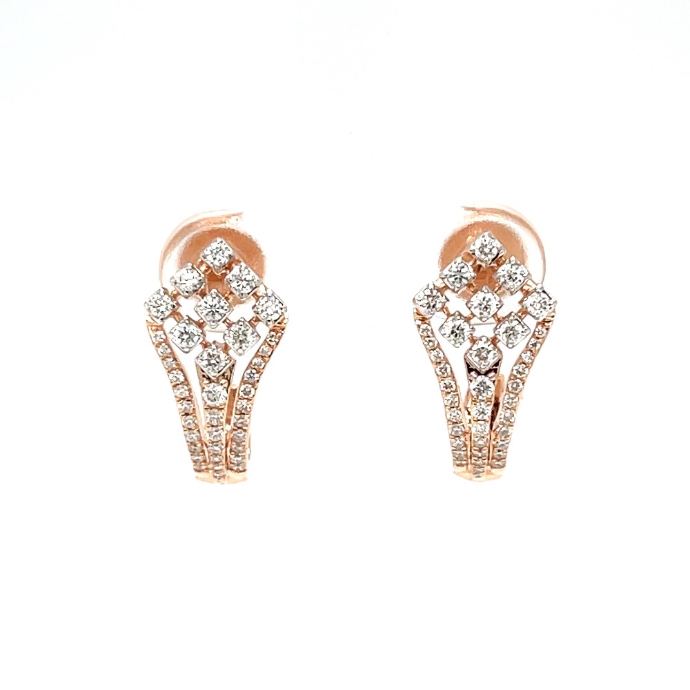 Leena Diamond Hoop Earring in VVS Quality Diamonds