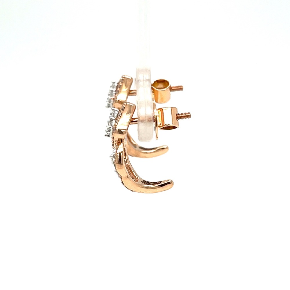 Laila diamond half hoop earrings by royale diamonds