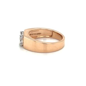 Emerald Cut Solitaire Look Ring in Rose Gold