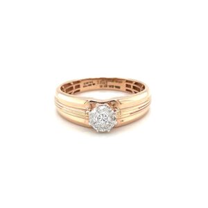 Omega Diamond Engagement Ring in Rose Gold