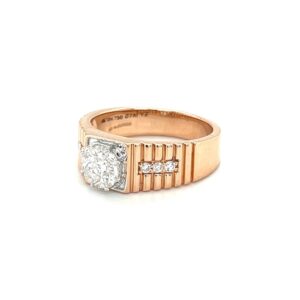 Everyday Wear Solitaire Look Diamond Ring for Men