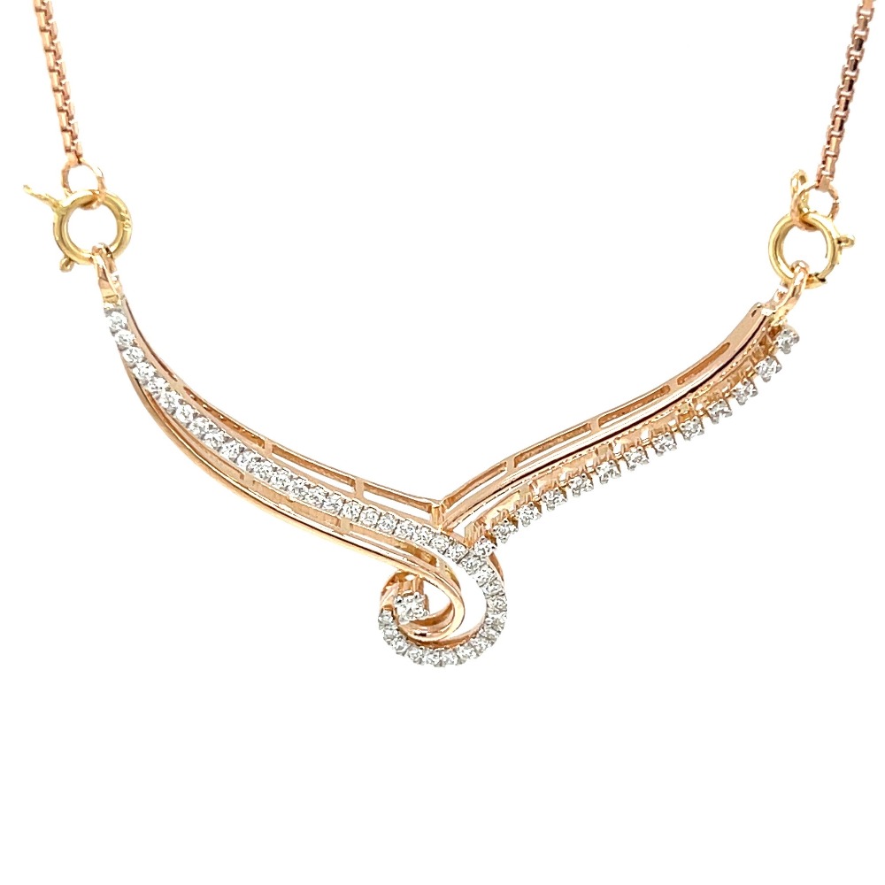Linear Diamond Tanmaniya Mangalsutra Pendant