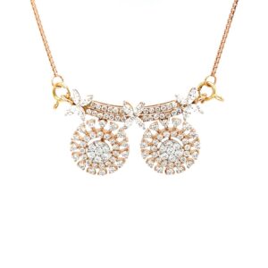 Double Vati Tanmaniya Mangalsutra Pendant in Diamonds
