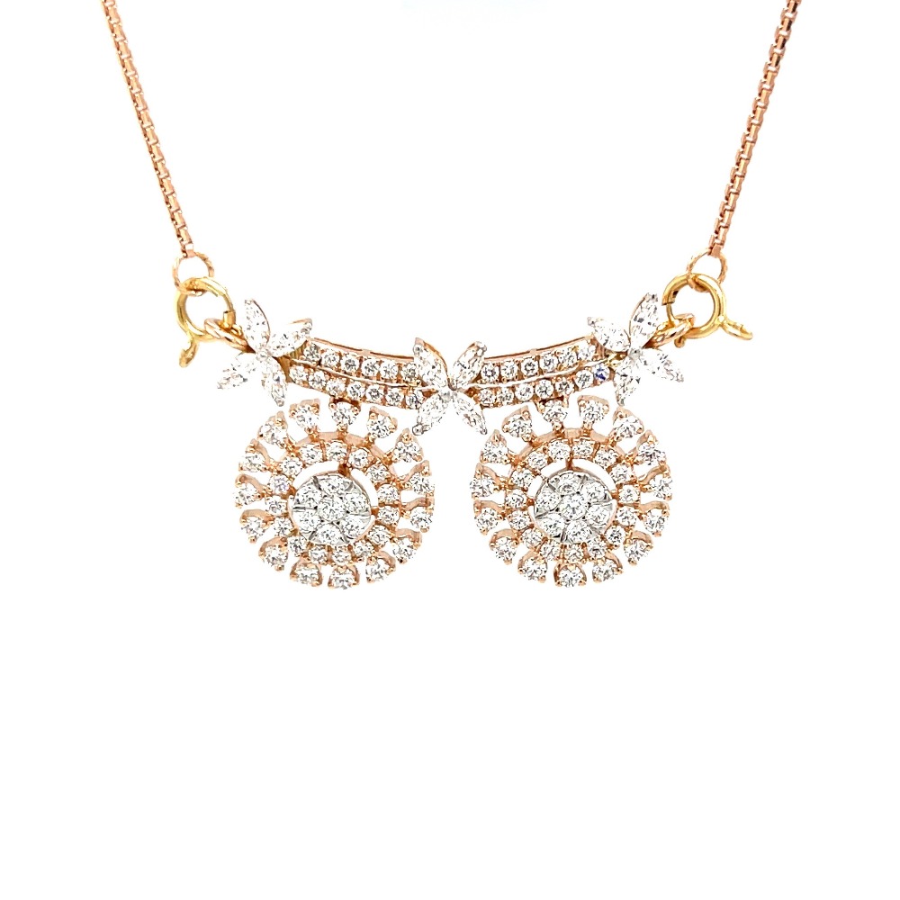 Double Vati Tanmaniya Mangalsutra Pendant in Diamonds
