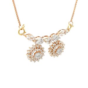 Fancy Vati Tanmaniya Mangalsutra Pendant in Diamond