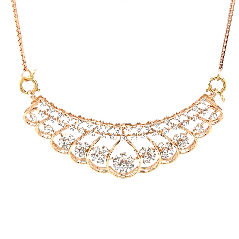 Floral Diamond Mangalsutra Tanmaniya Pendant