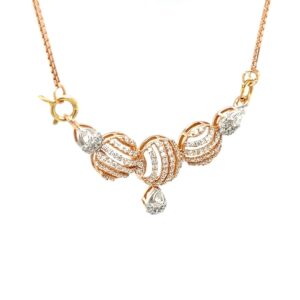 Circular Diamond Tanmaniya Mangalsutra Pendant in 18k Rose Gold