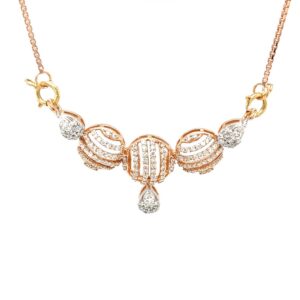 Circular Diamond Tanmaniya Mangalsutra Pendant in 18k Rose Gold
