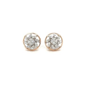 Infinity Circle Diamond Stud Earrings
