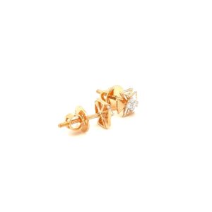Splendid Square Cross Diamond Stud Earrings