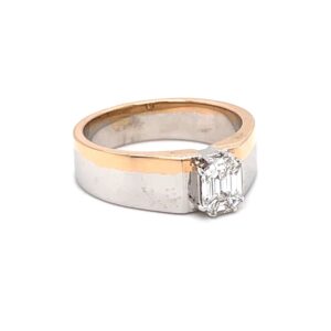 Eva Emerald Cut Diamond Engagement Ring