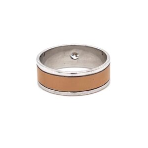Solitaire Band Ring in Matte Rose Gold for Men