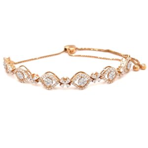 Egyedi diamond tennis bracelet in 18k hallmark rose gold