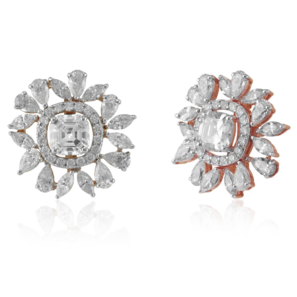 Aroha Creative Diamond Simulants EarTops JSJ0257