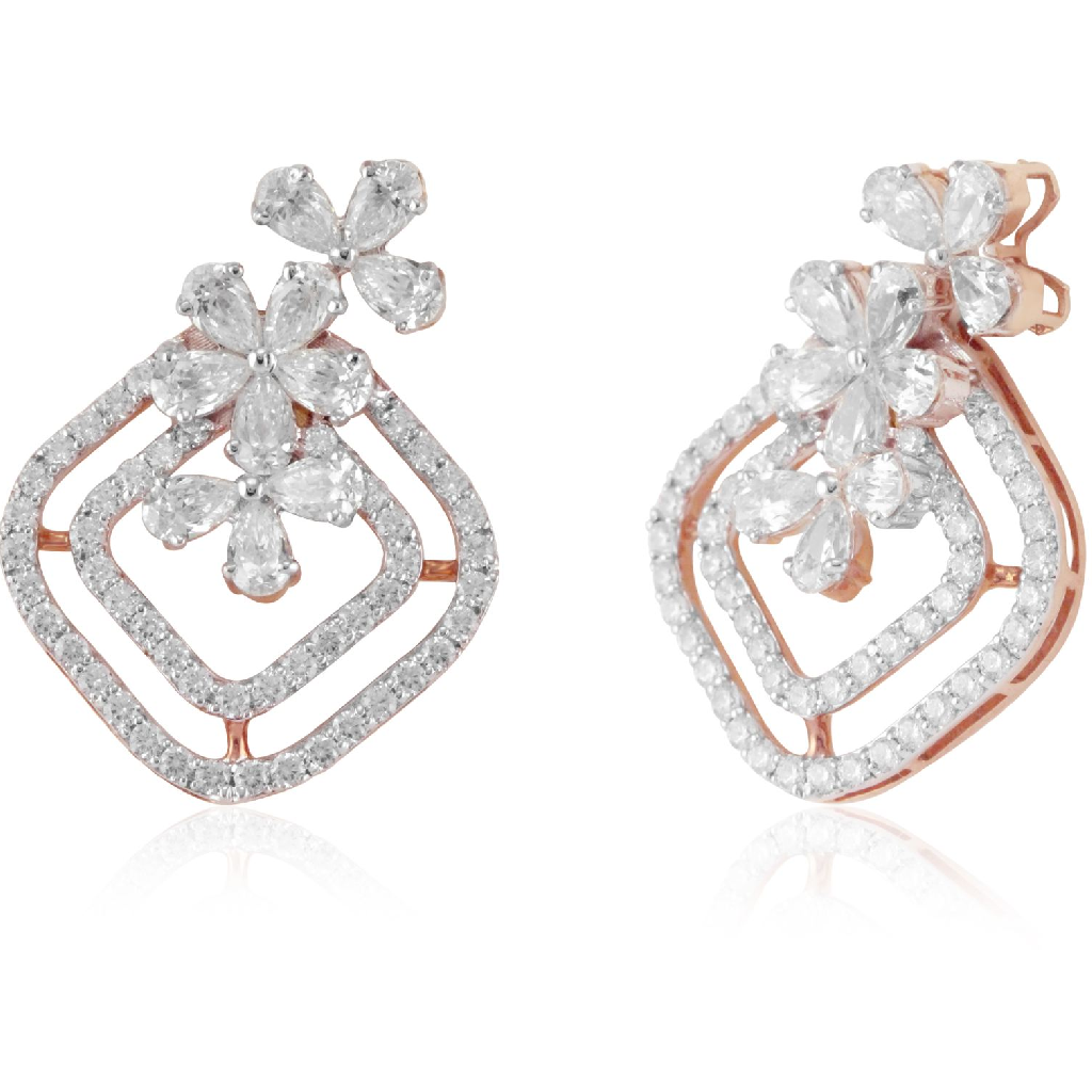 Aroha Creative Diamond Simulants EarTops JSJ0254